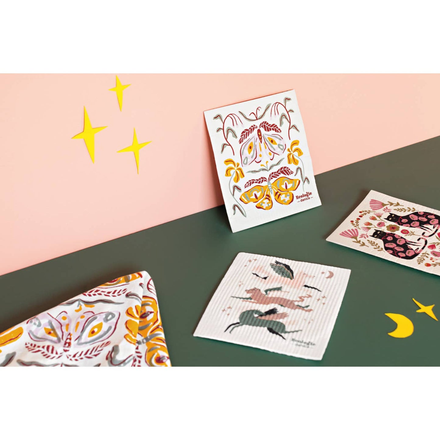 Nocturna Swedish Dishcloth (Moth Fall Collection)