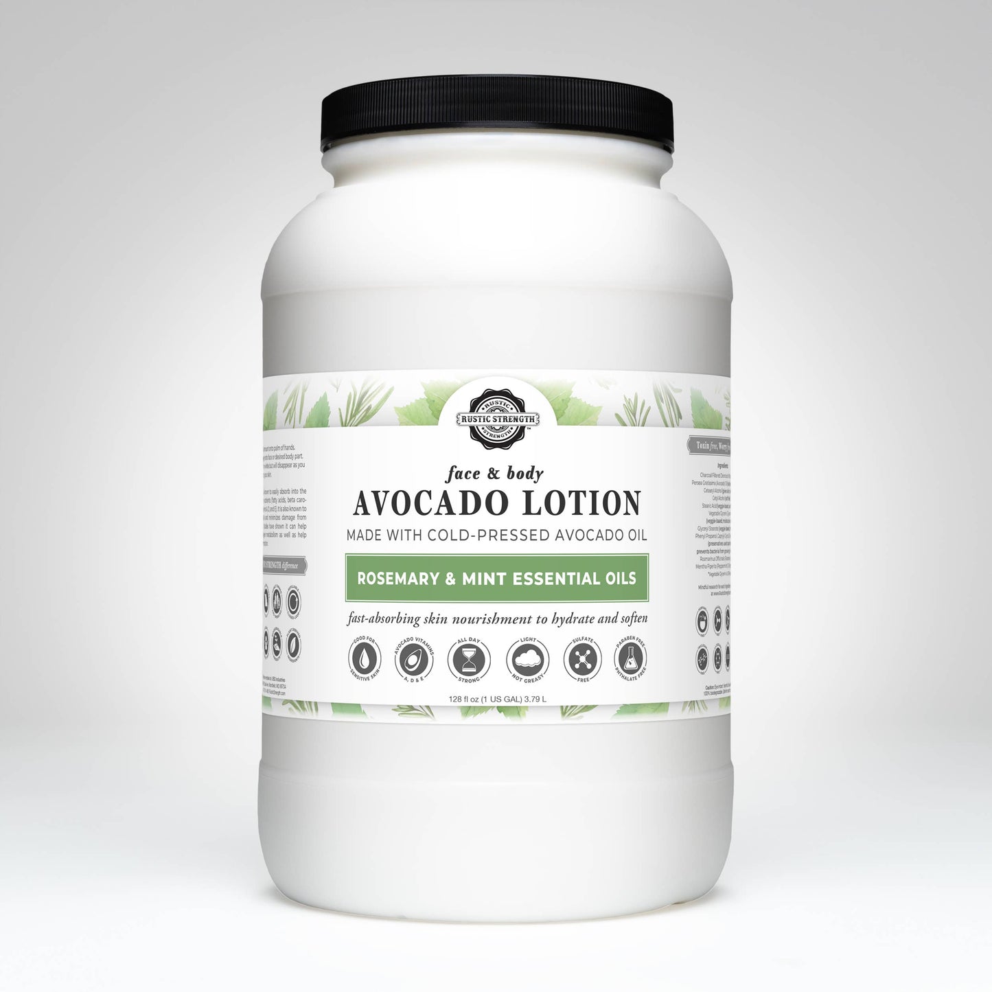Bulk Avocado Lotion for Face and Body- Mild Formula, Paraben-Free