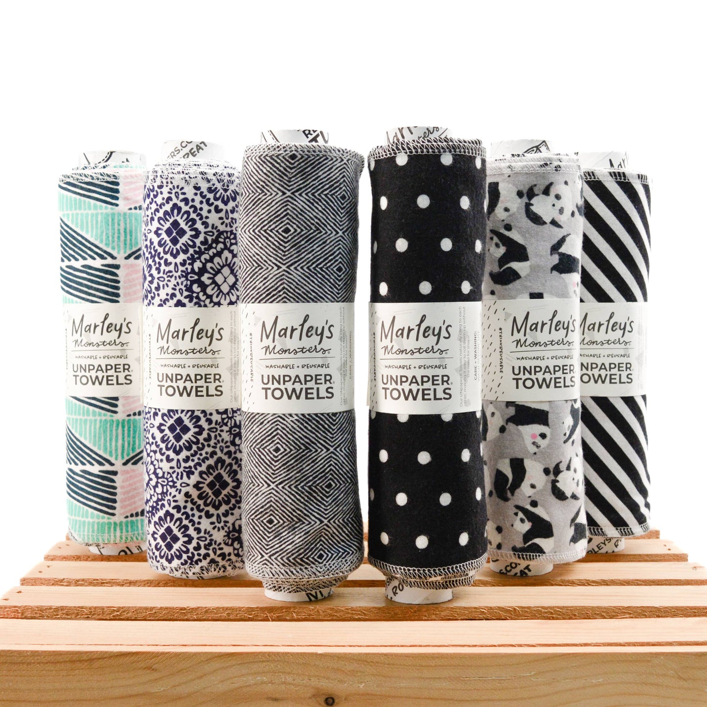 UNpaper® Towels: Prints, 12 count with craft tube, Marley's Monsters