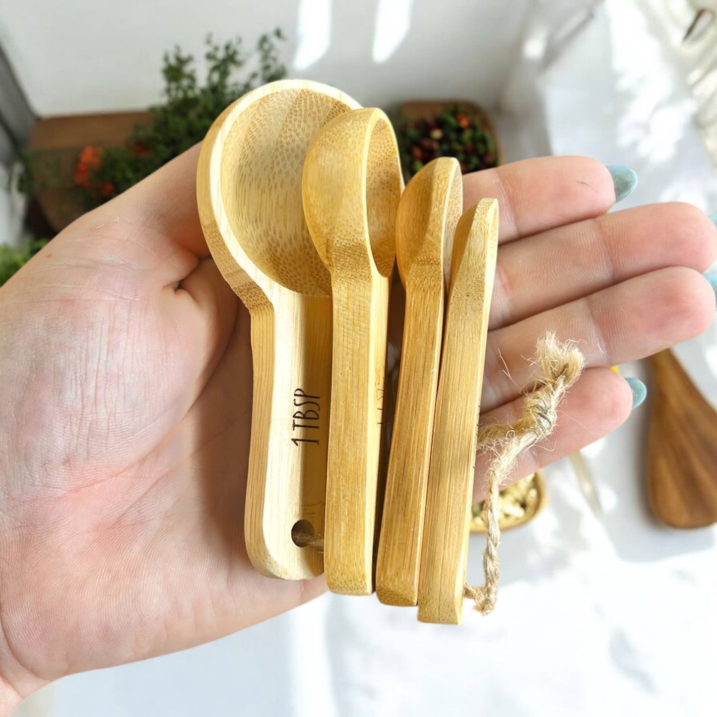 Bamboo Teaspoon Measuring Set