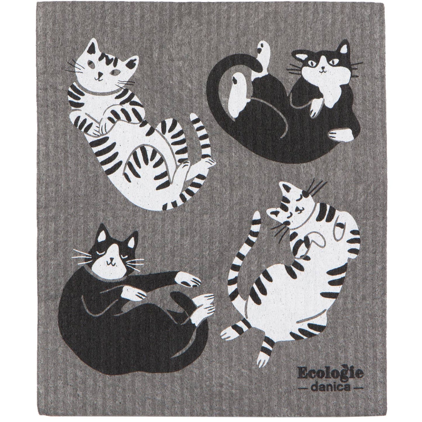 Meow & Furever Swedish Dishcloth (cats, fall collection)