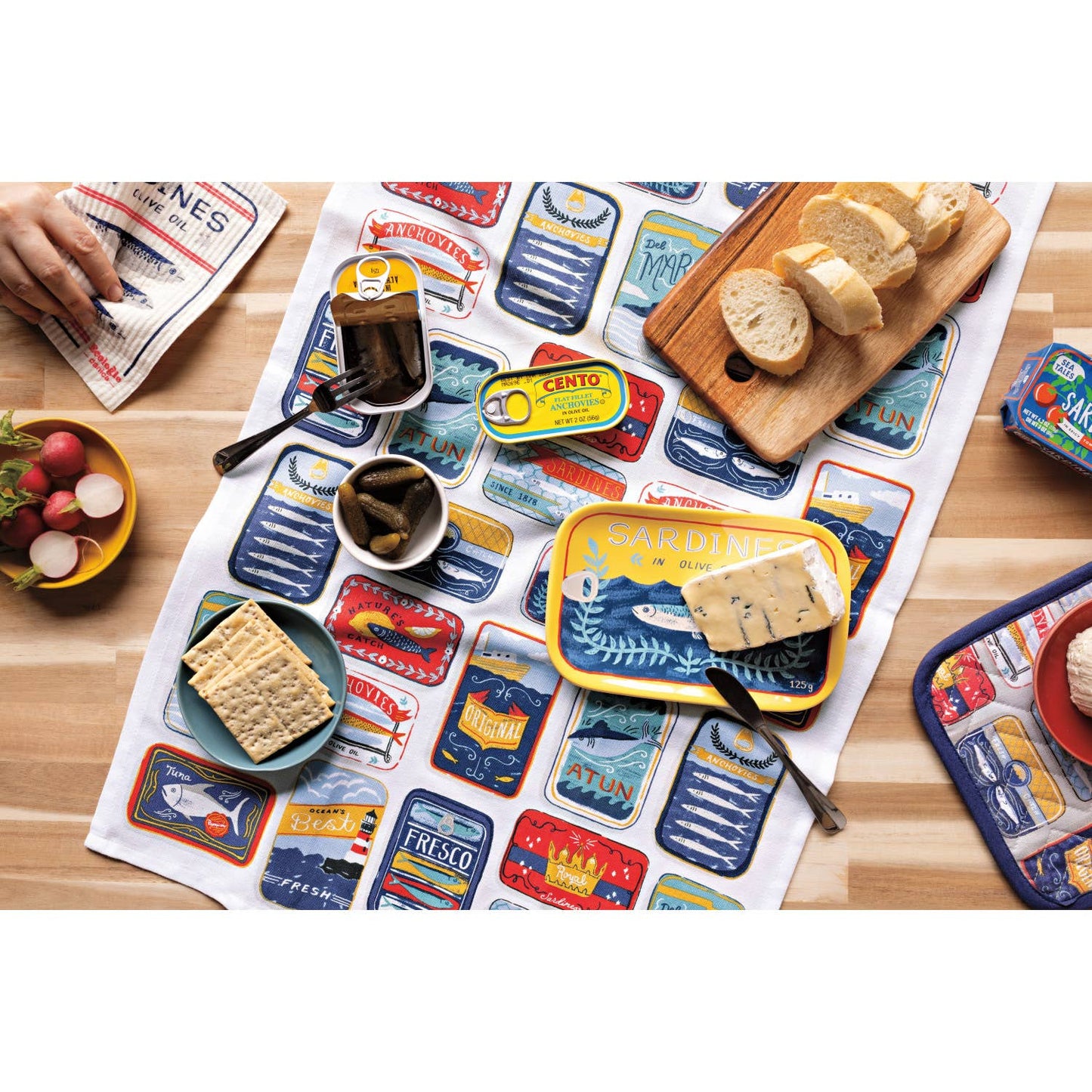 Sardines Swedish Dishcloth