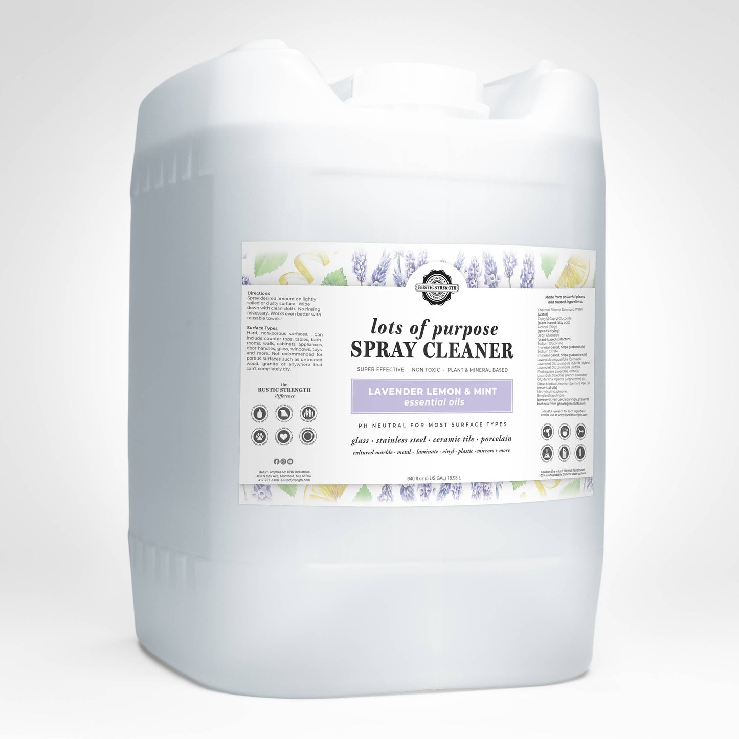 Rustic Strength: Multi-Purpose Spray Cleaner | Lemon Lime Orange Grapefruit