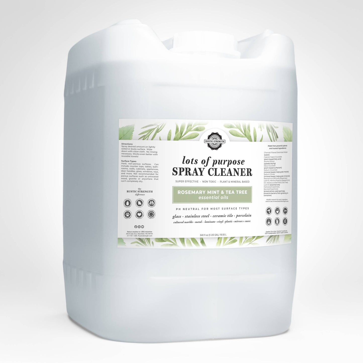 Rustic Strength: Multi-Purpose Spray Cleaner | Lemon Lime Orange Grapefruit