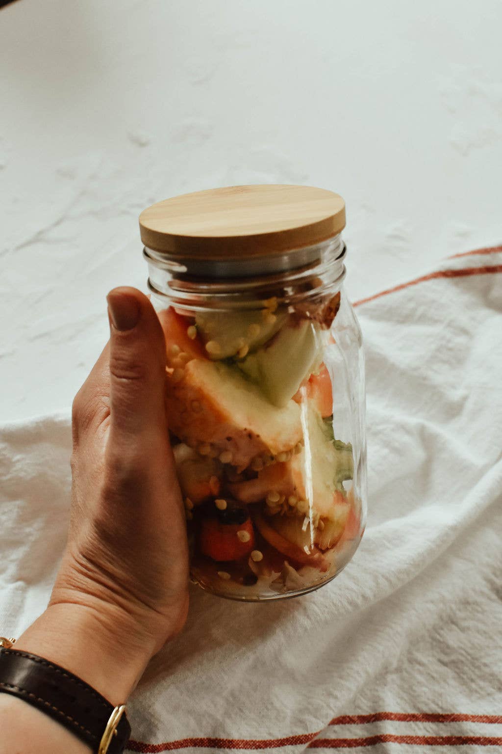 Bamboo Jar Lid Wide Mouth