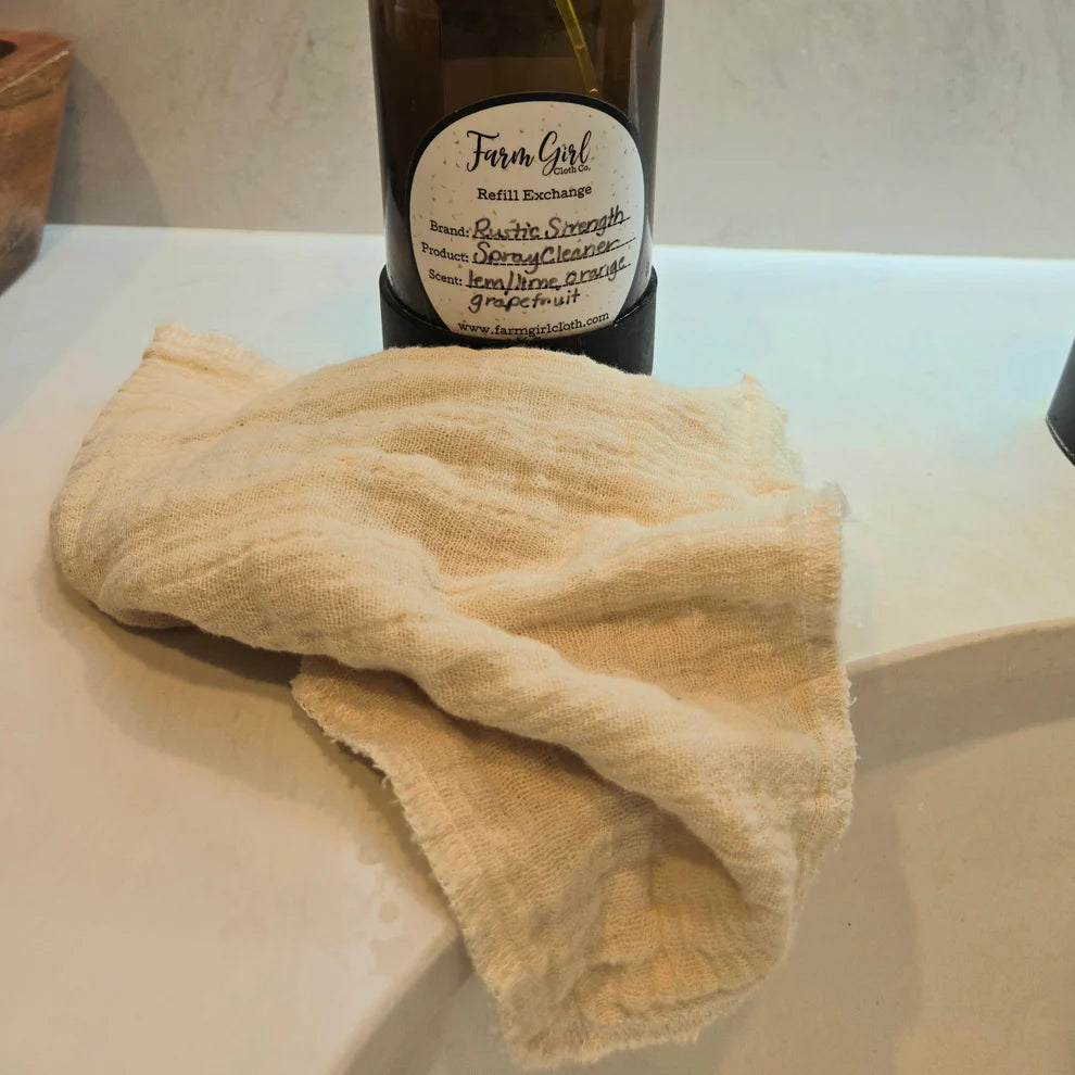 Farm Girl Cloth: Bubble Gauze Paperless Towels (Glass Cleaning Cloth) | 3 pack