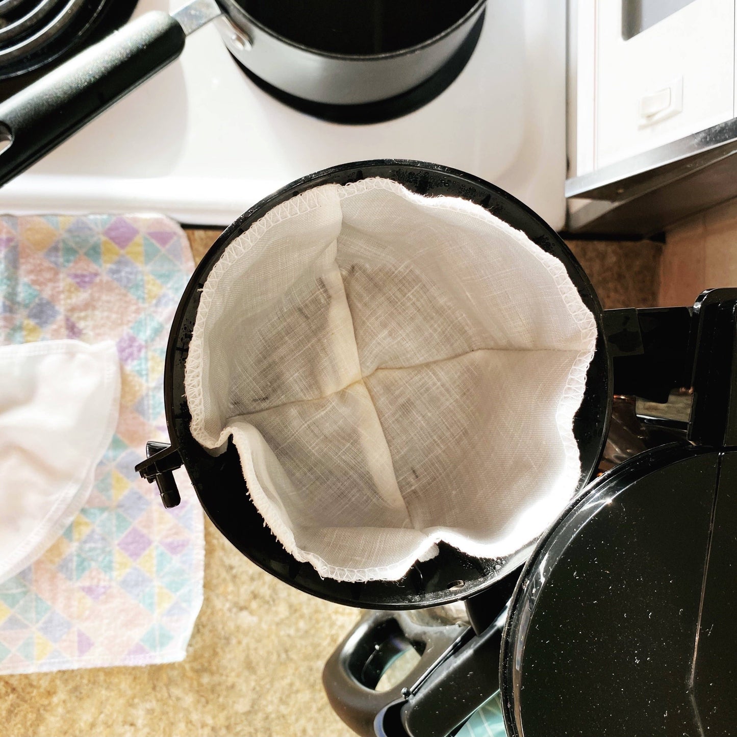 Organic Linen Coffee Filter: Basket - 2 Pack - Marley's Monsters
