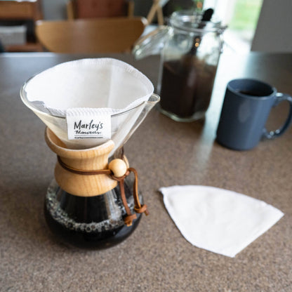 Organic Linen Coffee Filters: Cone #4 - 2 Pack - Marley's Monsters