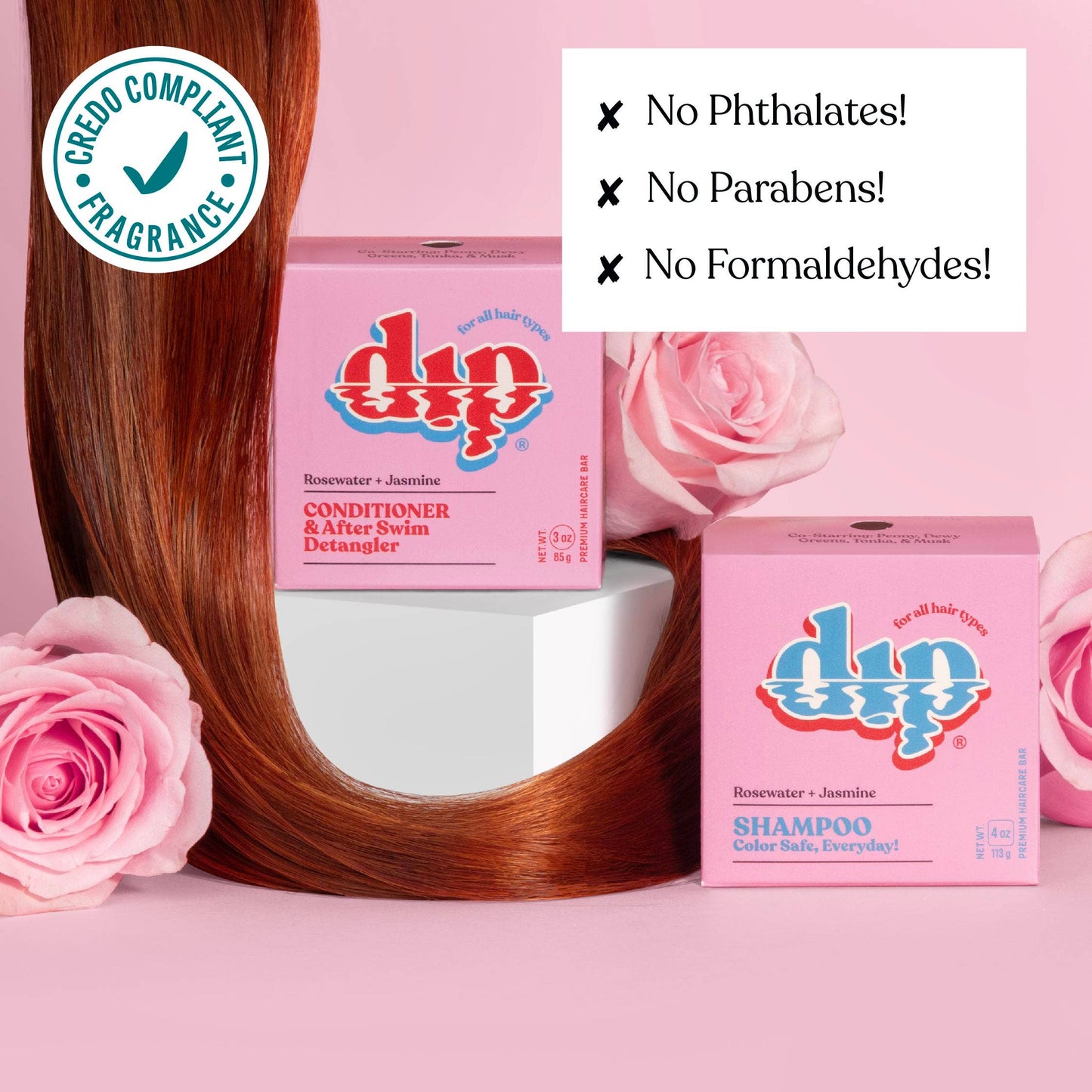 Conditioner Bar & After Swim Detangler - Rosewater & Jasmine