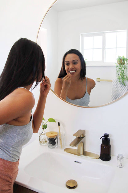 Charcoal Dental Floss Picks | Me Mother Earth