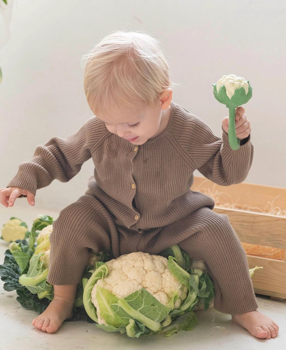 Oli & Carol, Cauliflower Rattle Toy | Tiny Tulip Haus