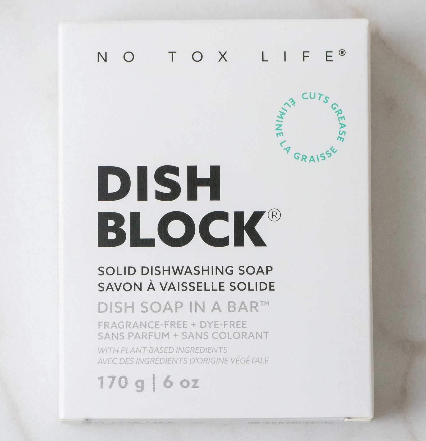 Vegan Dish Block, Solid Dishwashing Soap, 6 oz | No Tox Life