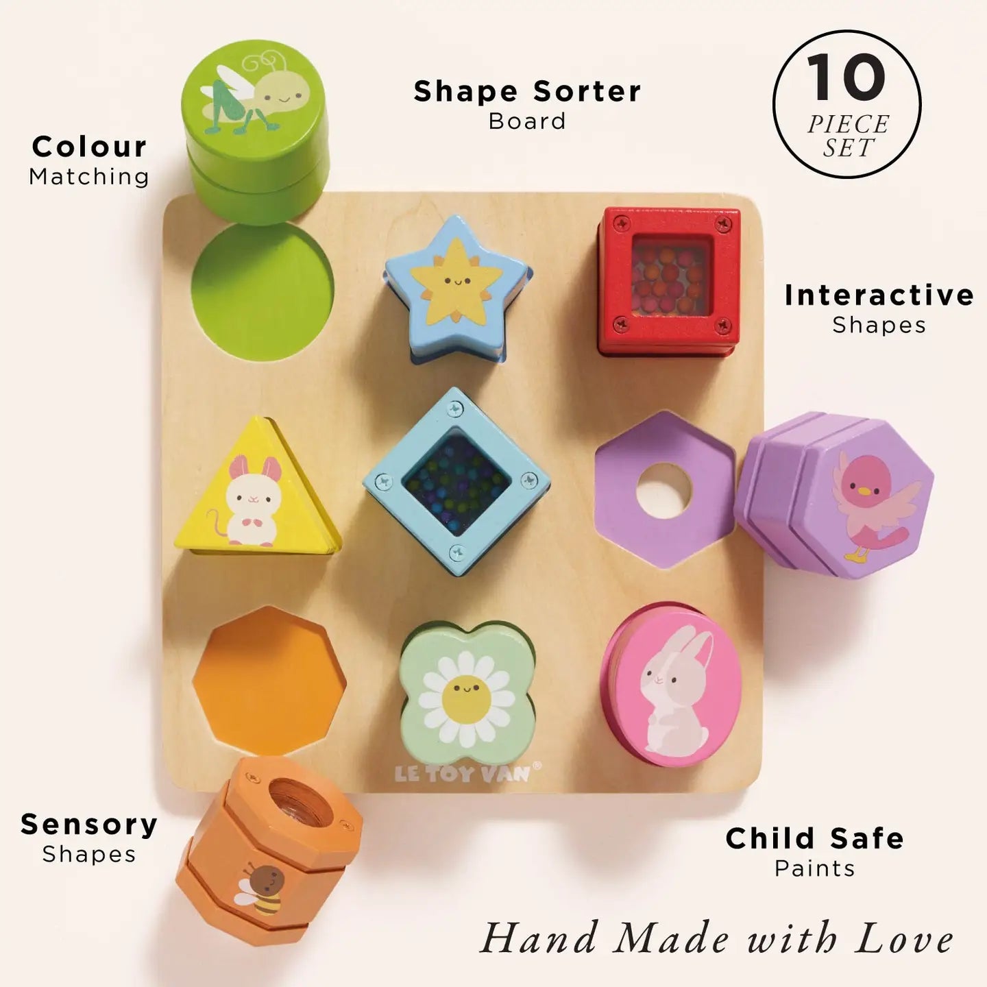 Le Toy Van Inc. Rainbow Sensory Shape Sorter | Tiny Tulip Haus