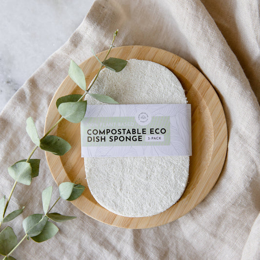 Earth Ahead: Compostable Dish Sponge 3-Pack | Eco Friendly, Zero Waste