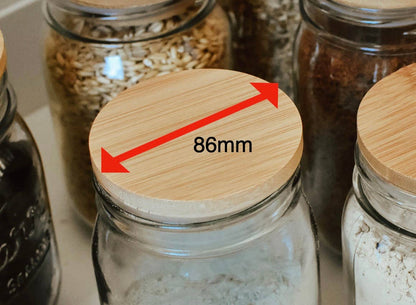 Bamboo Jar Lid Wide Mouth