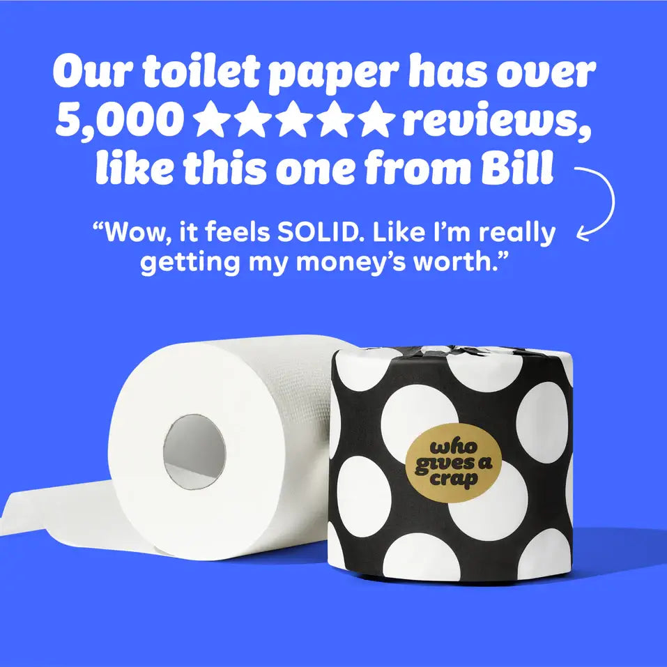 100% Bamboo Toilet Paper – Who Gives a Crap, Individual Rolls