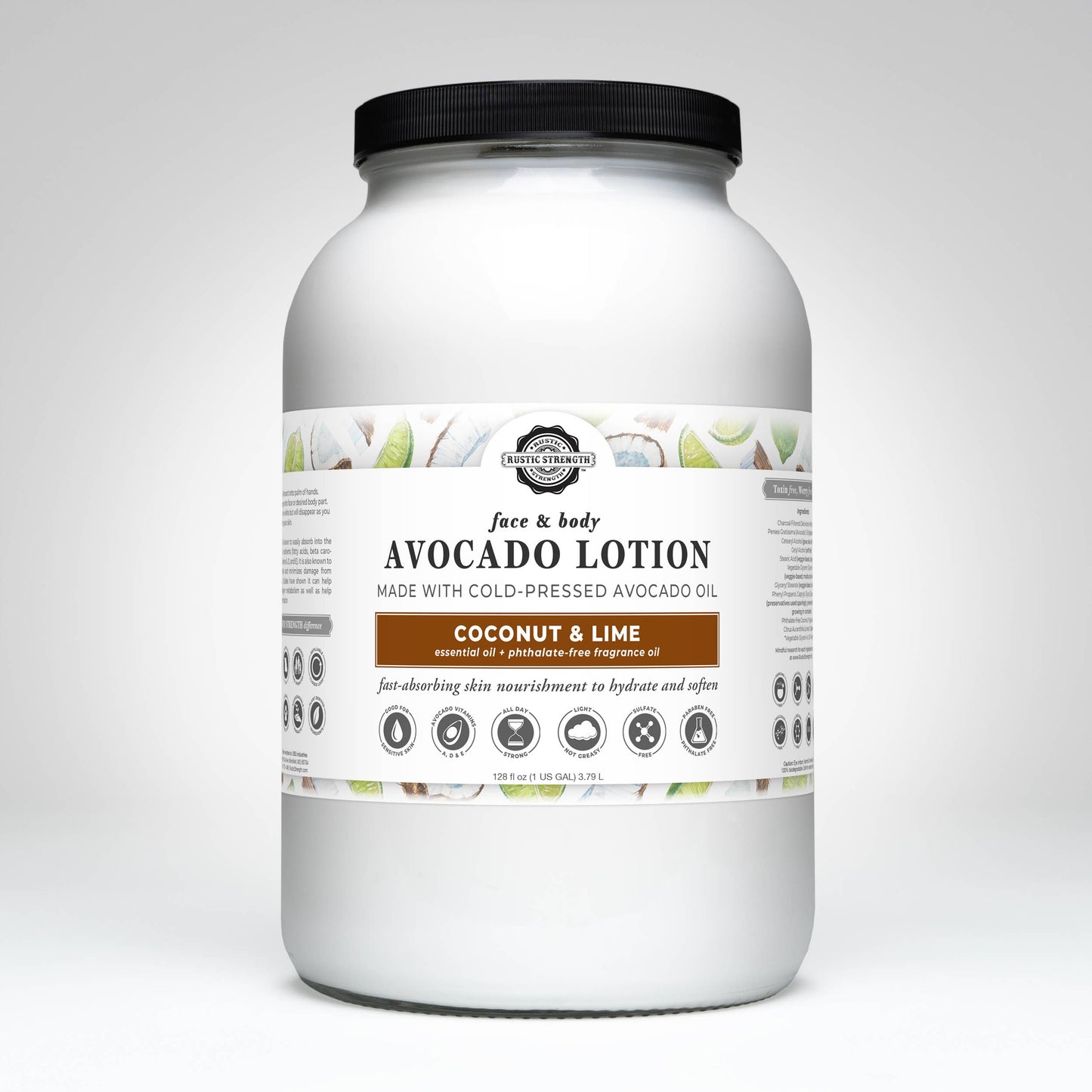 Bulk Avocado Lotion for Face and Body- Mild Formula, Paraben-Free