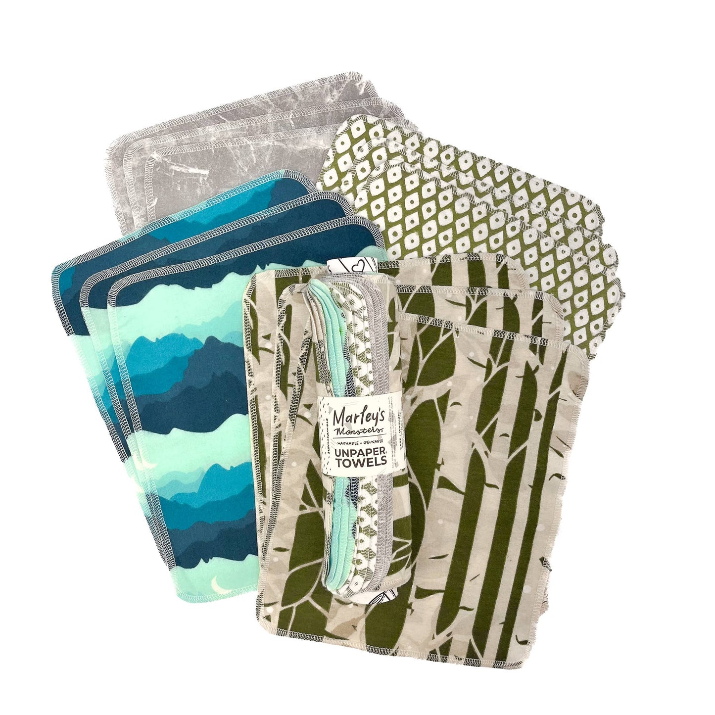 UNpaper® Towels: Prints, 12 count with craft tube, Marley's Monsters