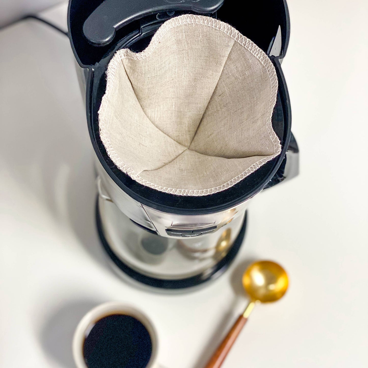 Organic Linen Coffee Filter: Basket - 2 Pack - Marley's Monsters