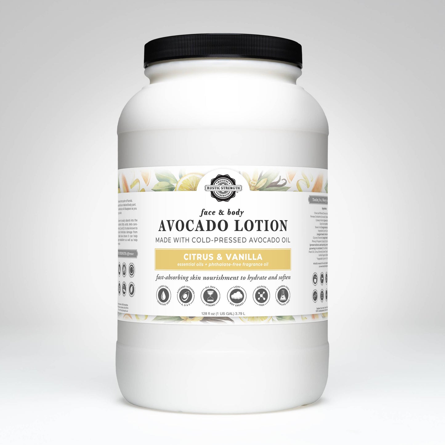 Bulk Avocado Lotion for Face and Body- Mild Formula, Paraben-Free