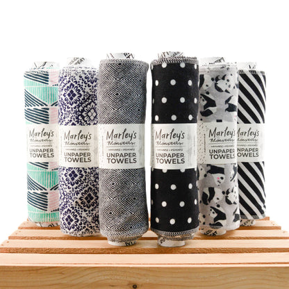 UNpaper® Towels: Prints, 12 count with craft tube, Marley's Monsters