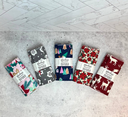 Holiday Reusable Gift Wrap | Marley's Monsters 3 pc Set
