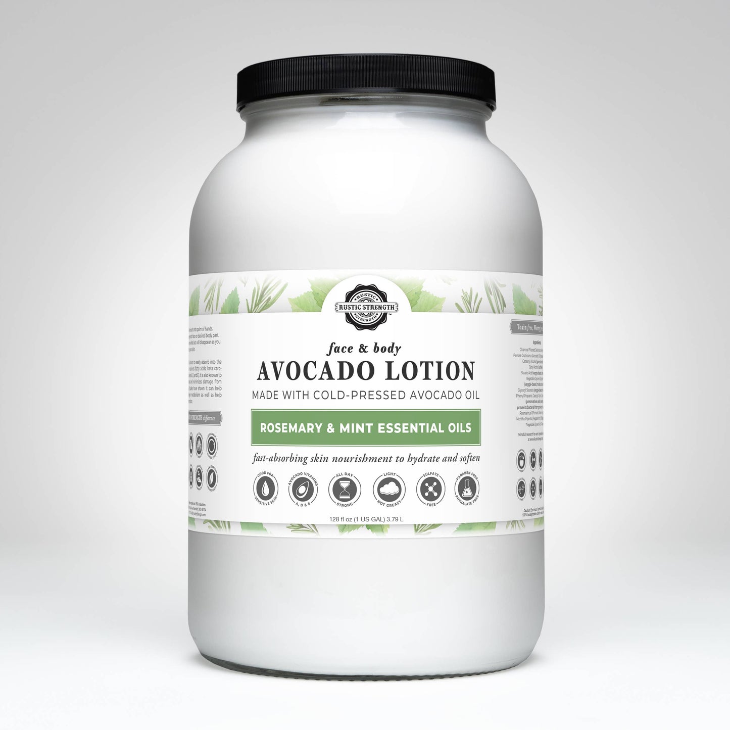 Bulk Avocado Lotion for Face and Body- Mild Formula, Paraben-Free