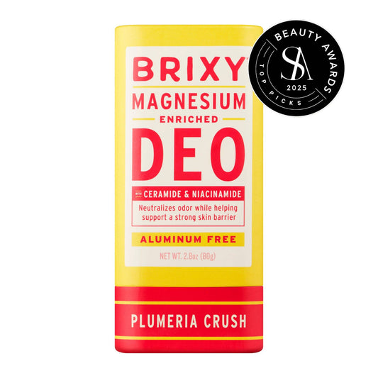 Magnesium Enriched Deodorant, Aluminum Free, Plumeria | Brixy