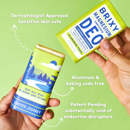 Magnesium Enriched Deodorant , Aluminum Free , Juniper Journey | Brixy