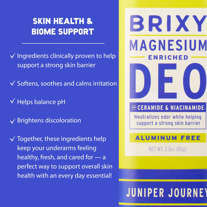 Magnesium Enriched Deodorant , Aluminum Free , Juniper Journey | Brixy