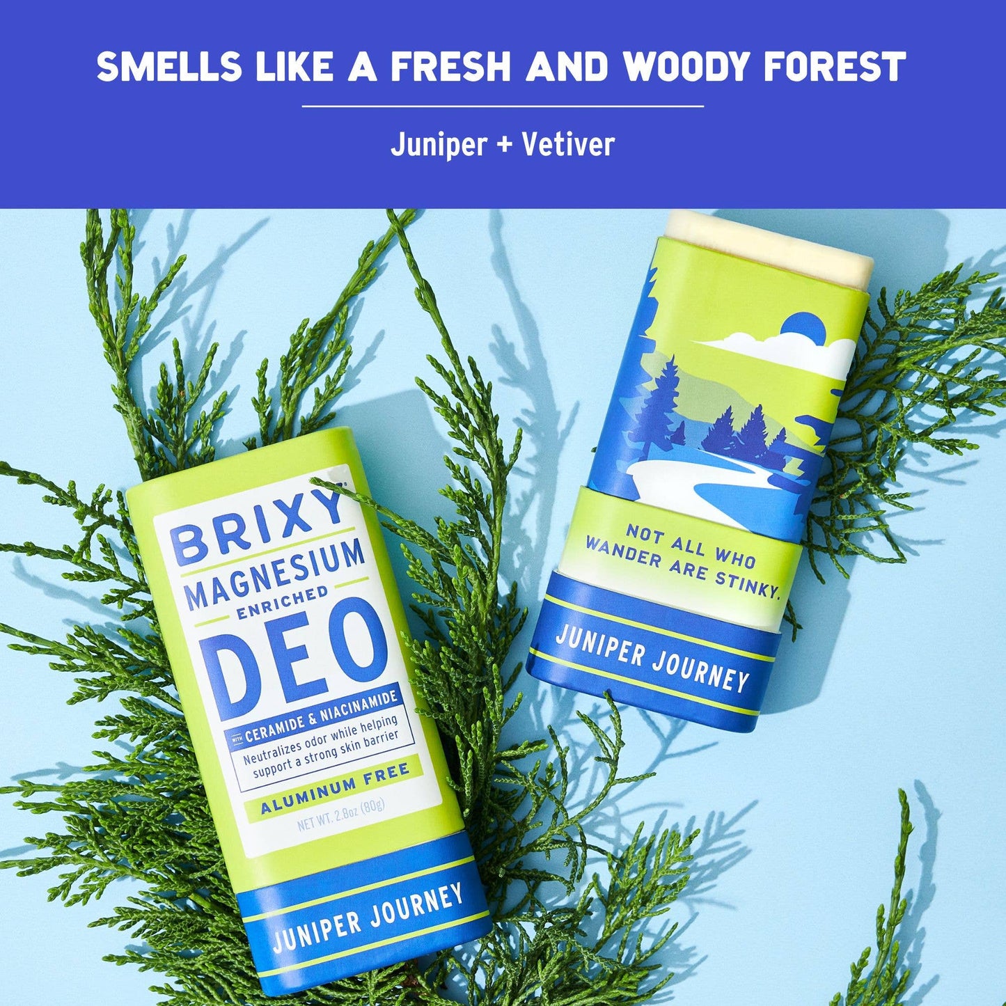 Magnesium Enriched Deodorant , Aluminum Free , Juniper Journey | Brixy