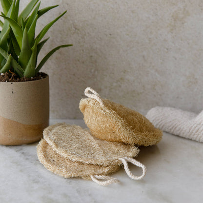 Double Layer Large Natural Loofah Sponge | Earth Ahead