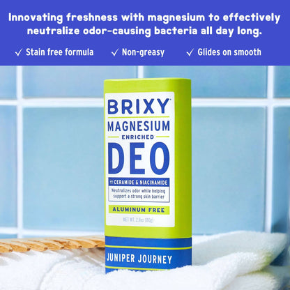 Magnesium Enriched Deodorant , Aluminum Free , Juniper Journey | Brixy