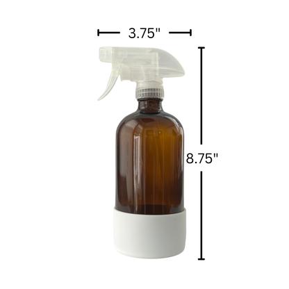 16oz Amber Bottle with Silicone Sleeve & Sprayer
