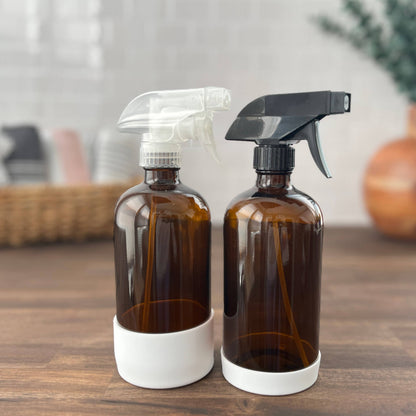 16oz Amber Bottle with Silicone Sleeve & Sprayer