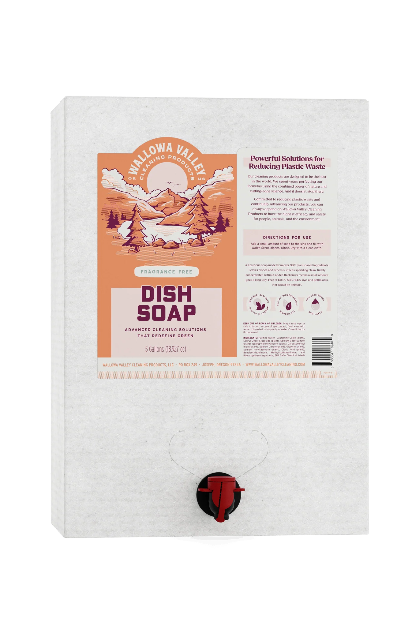 Bulk Liquid Dish Soap, Fragrance Free | Wallowa Valley