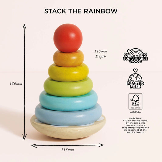 Le Toy Van Inc. Rainbow Stacking Tower | Tiny Tulip Haus