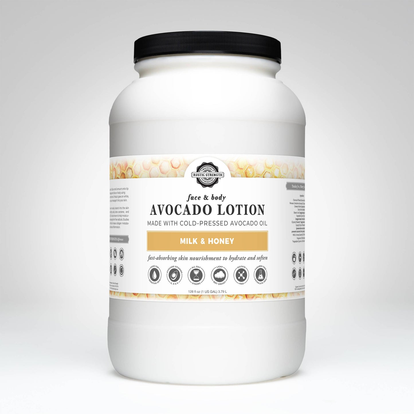 Bulk Avocado Lotion for Face and Body- Mild Formula, Paraben-Free