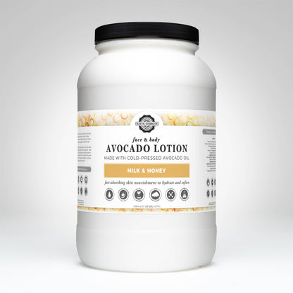 Bulk Avocado Lotion for Face and Body- Mild Formula, Paraben-Free