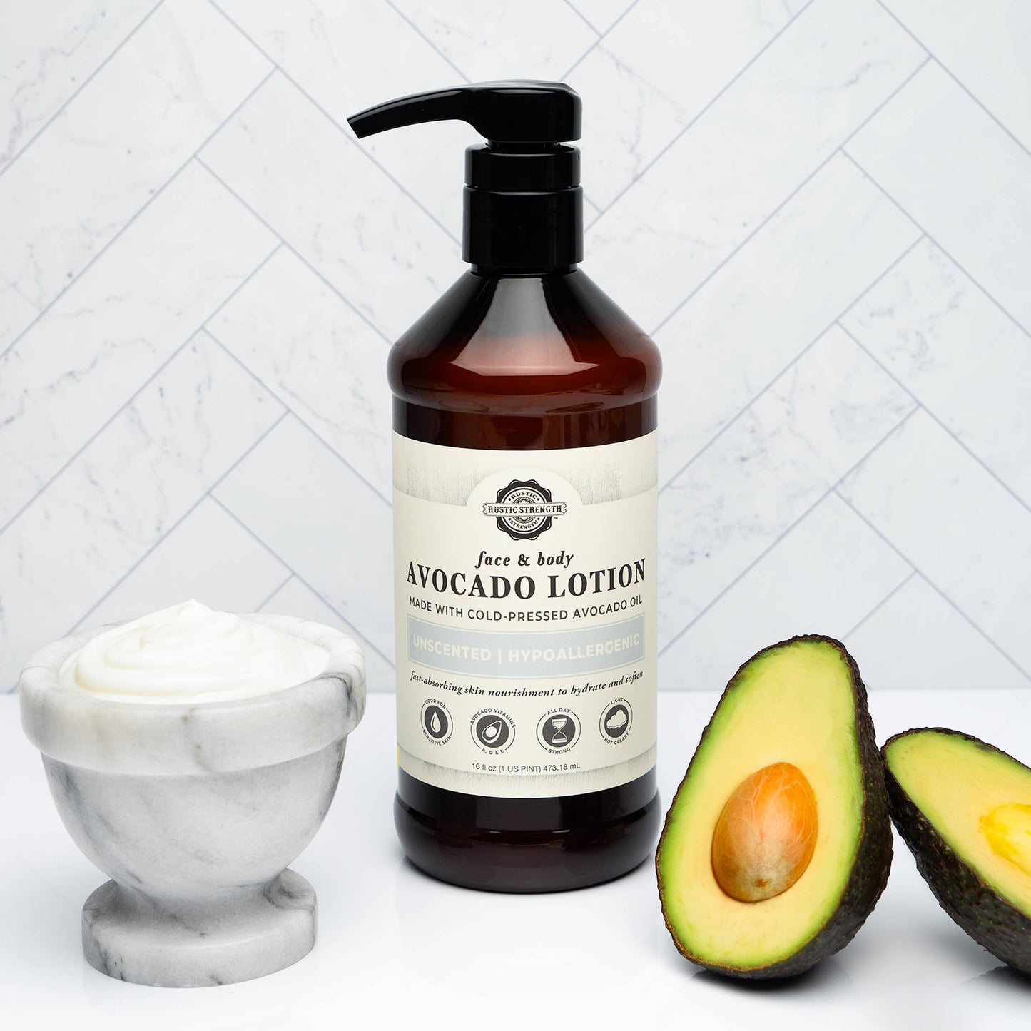 Bulk Avocado Lotion for Face and Body- Mild Formula, Paraben-Free