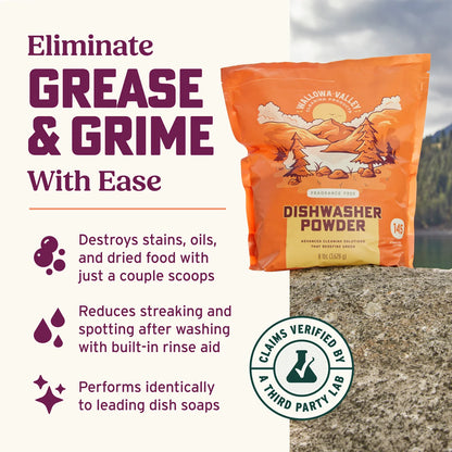 Prefilled Jar: Bulk Dishwasher Powder (16 oz)| Wallowa Valley