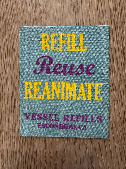 Vessel Refills Screen Printed Patch