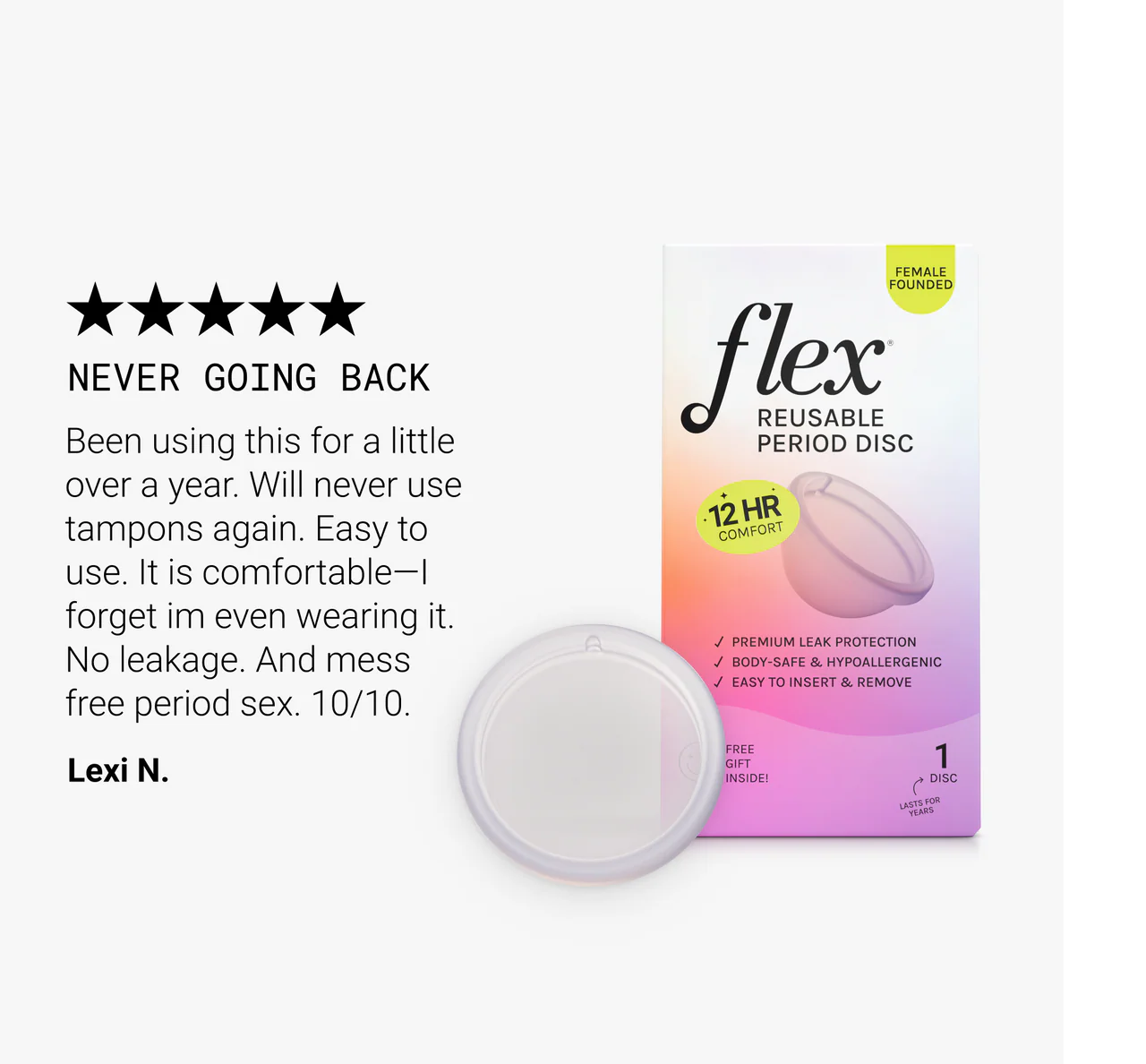 Flex Reusable Menstrual Disc