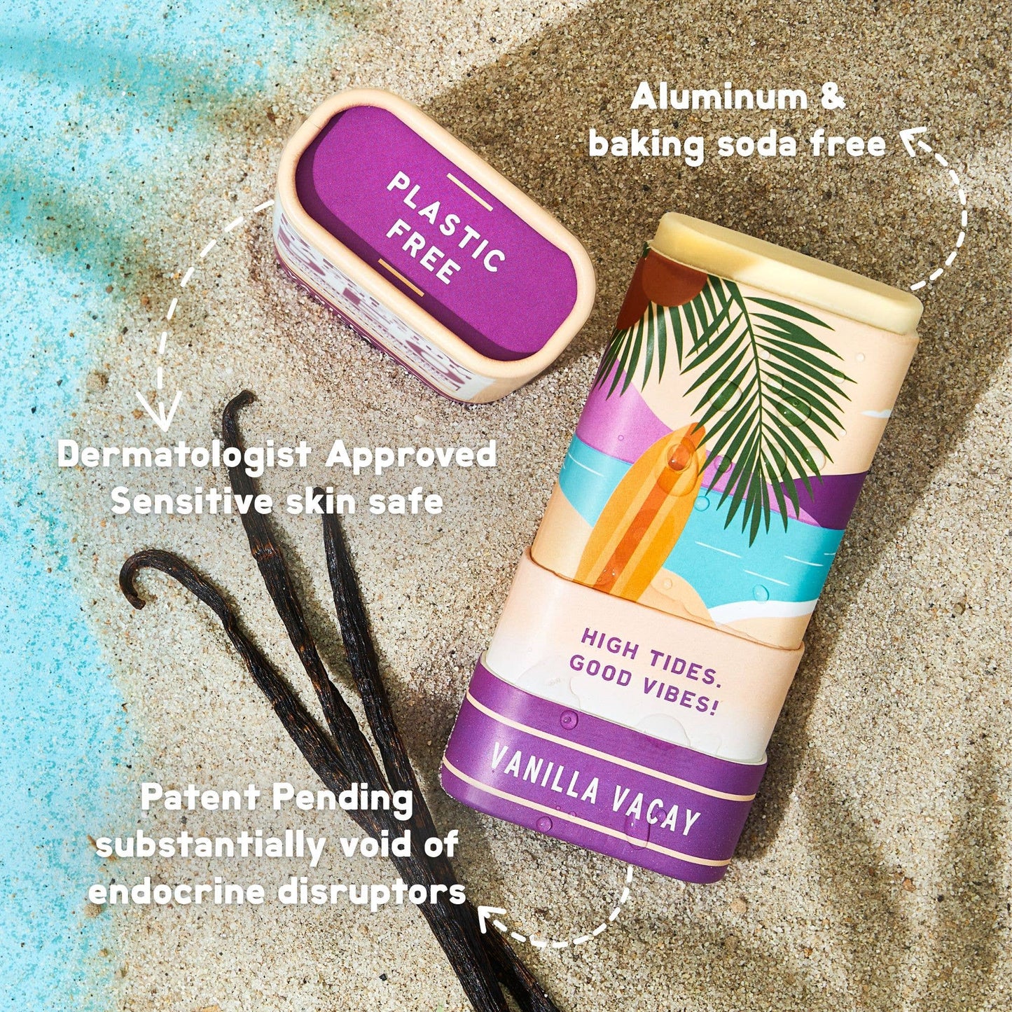 Magnesium Enriched Deodorant, Aluminum Free, Vanilla Vacay | Brixy