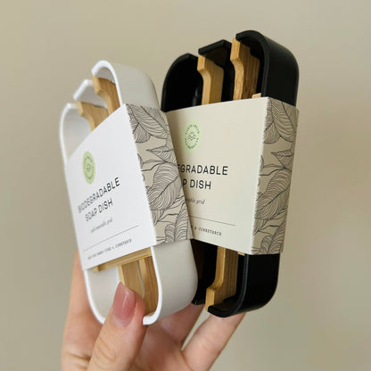 Earth Ahead: Biodegradable Soap Dish Tray - Black