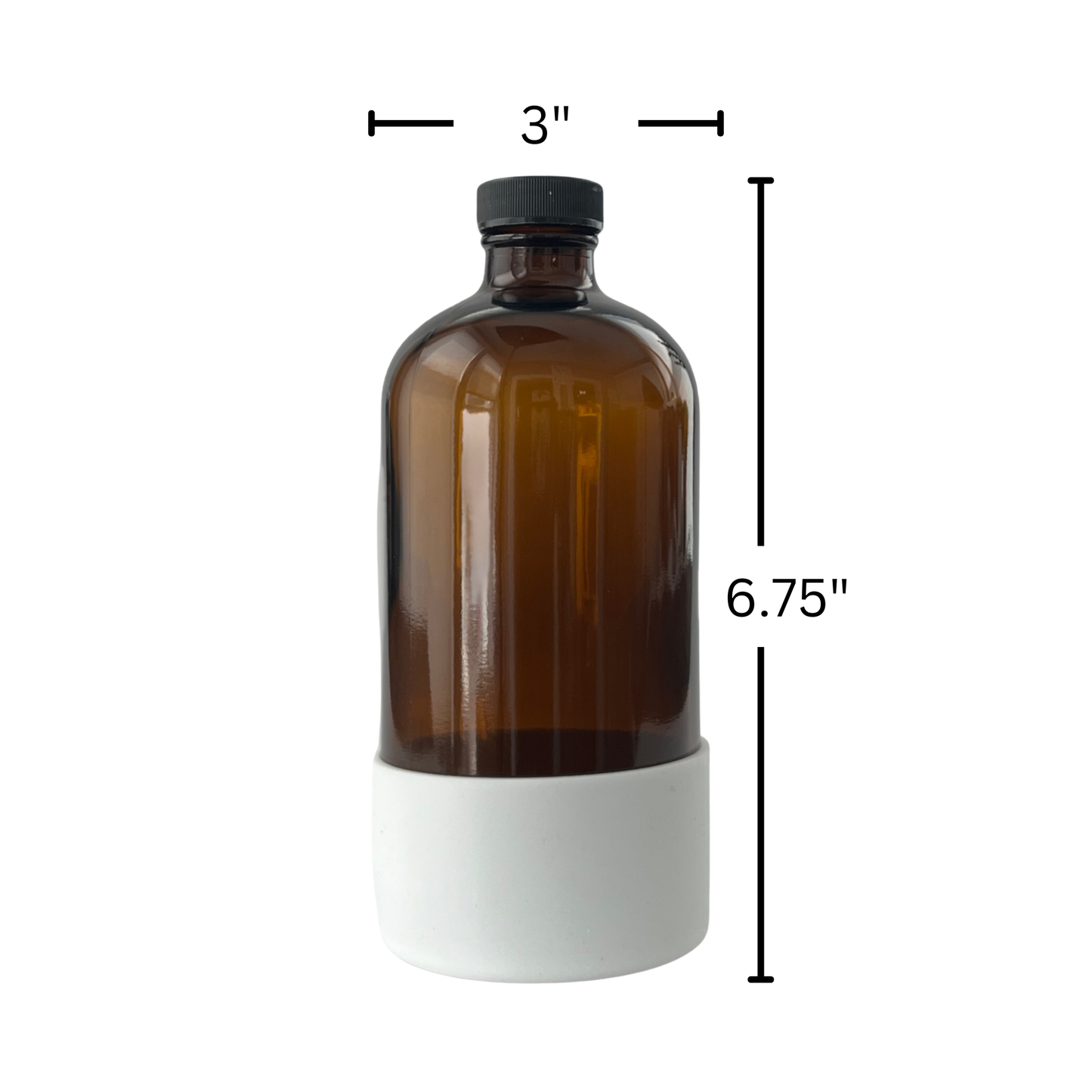 16oz Amber Bottle with Silicone Sleeve & Sprayer