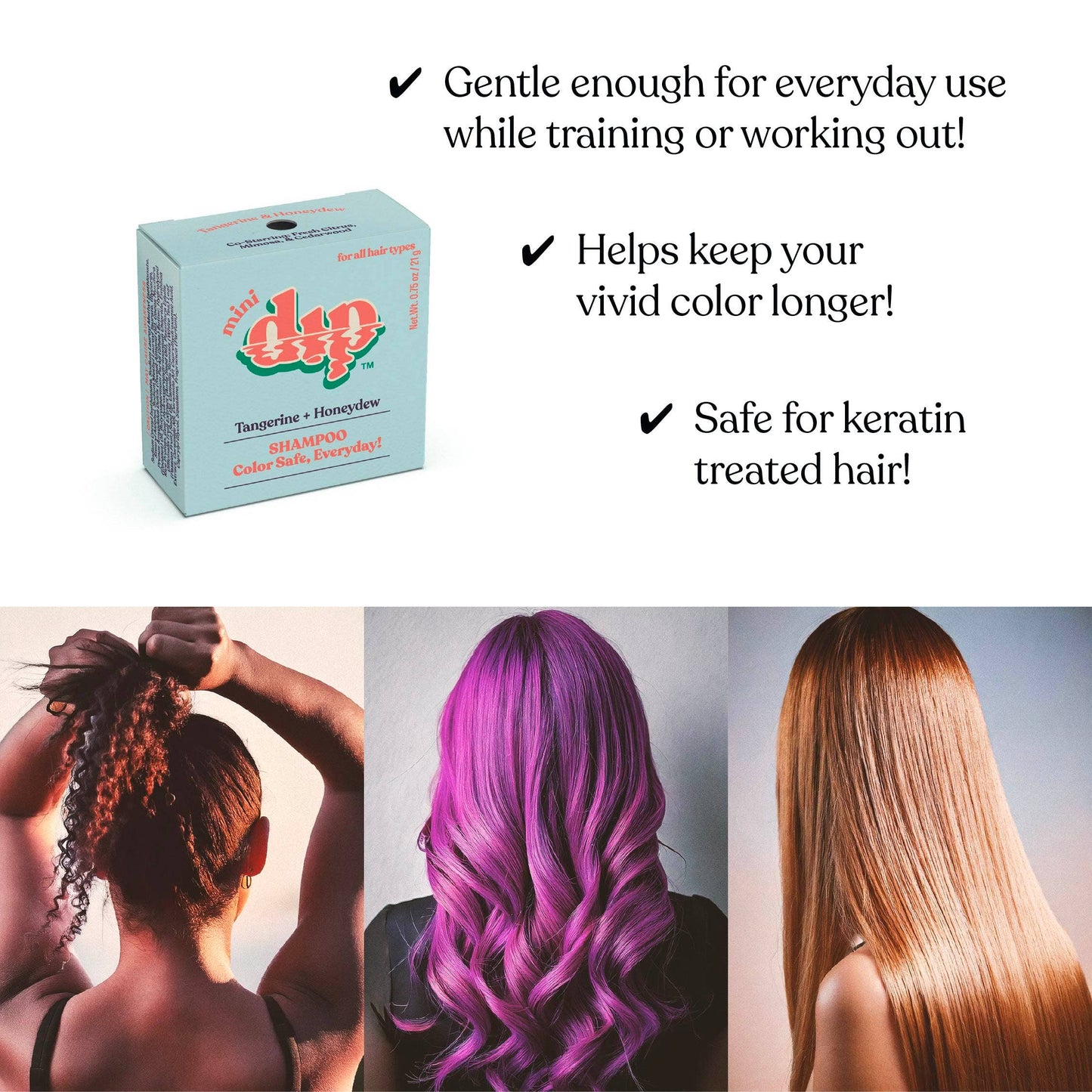 Mini Dip Color Safe Shampoo Bar for Every Day - Tangerine & Honeydew