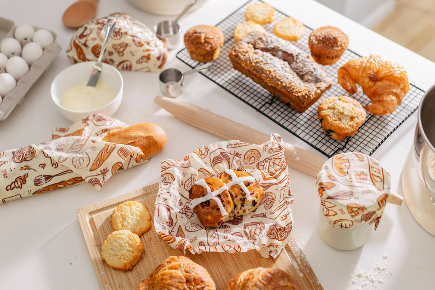 Bakery Lane - Assorted 3 Pack - Seasonal Print | Bee's Wrap