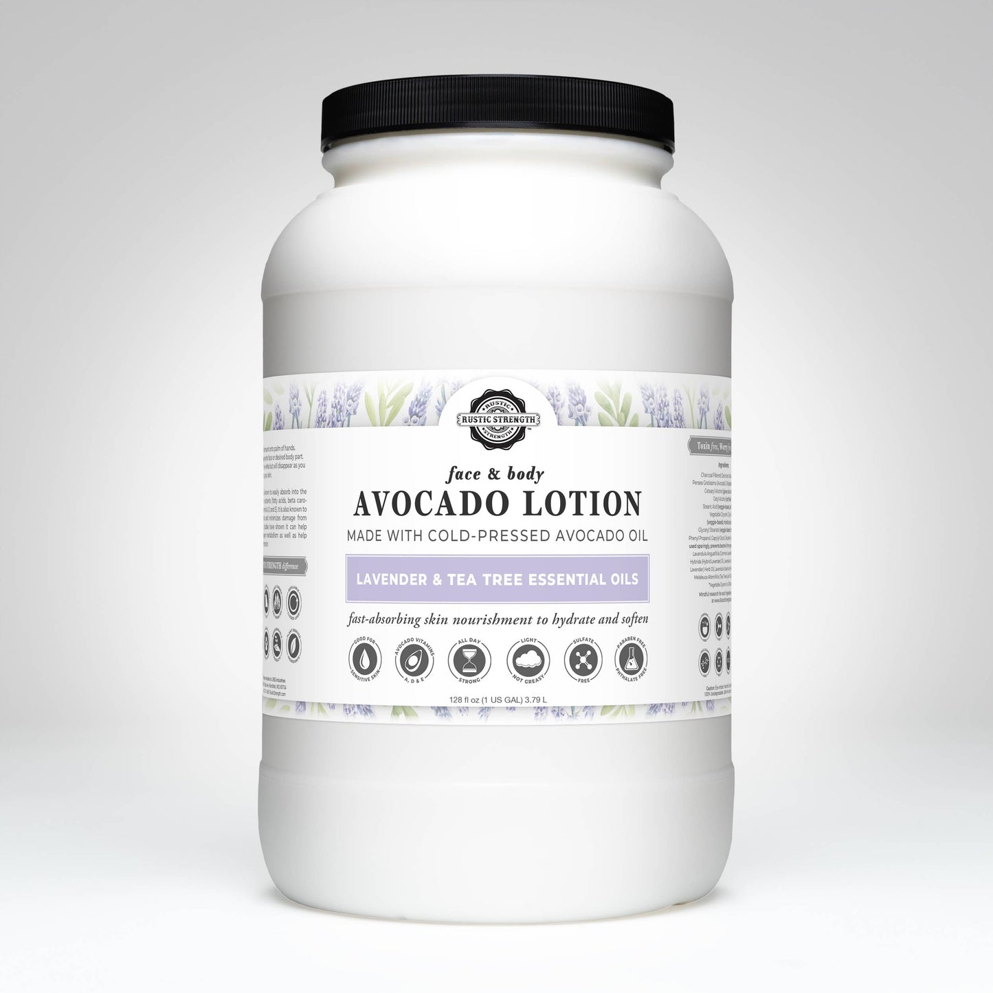 Bulk Avocado Lotion for Face and Body- Mild Formula, Paraben-Free