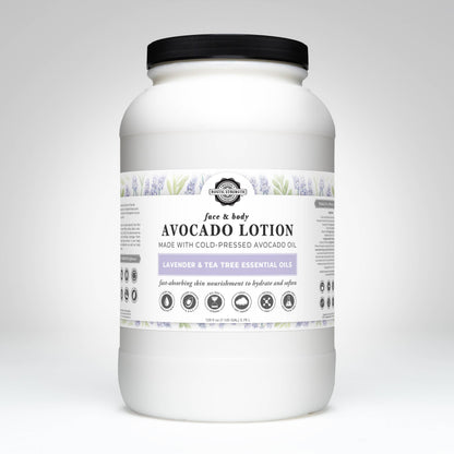Bulk Avocado Lotion for Face and Body- Mild Formula, Paraben-Free